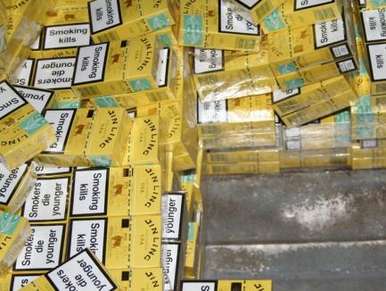 Ţigări de contrabandă confiscate la Tarcea: valoarea capturii este de 250.000 lei 